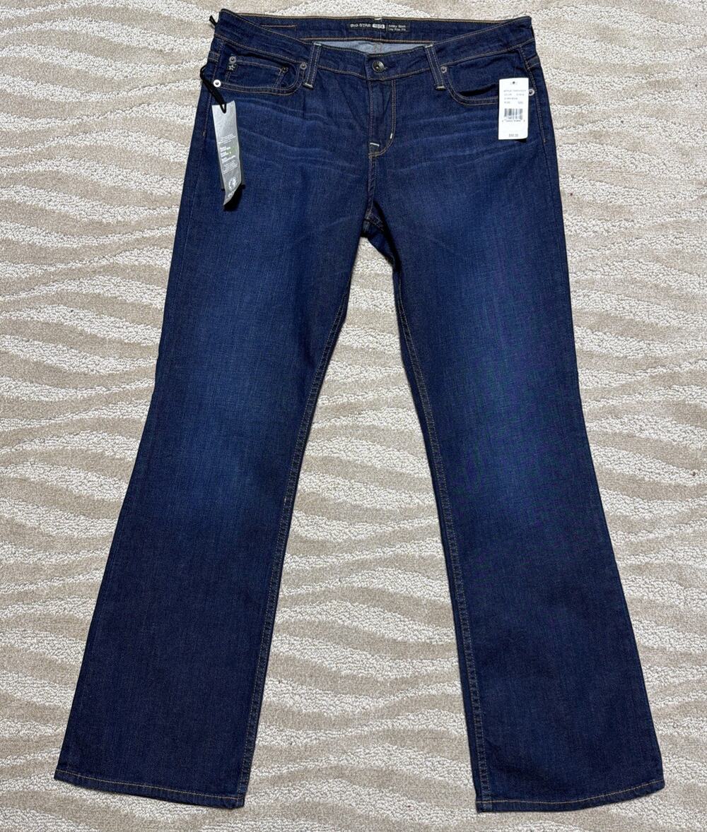 Big Star Remy Low Rise Fit Women's Blue Jeans Denim 32S Stretch Sz 32x30 NWT Y2K